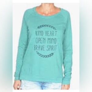 Alternative Earth kind heart open mind brave spirit lightweight long sleeve top
